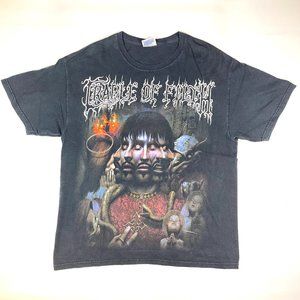 Cradle of Filth Band Tee Sz L Godspeed on the Devil's Thunder 2008 Double Sided